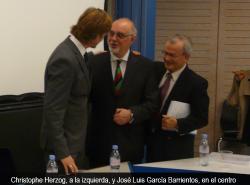 Christophe Herzog con su director José Luis García Barrientos