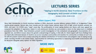 Ciclo de Seminarios ERC-Advanced ECHO: "Vaping in North America: New Frontiers on the Geography and Context of ENDS"