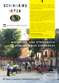 Seminarios INTER: "Malasaña, una etnografía urbana y sus sorpresas"