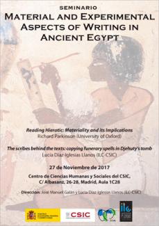 Seminario: "Material and Experimental Aspects of Writing in Ancient Egypt"
