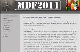 MDF2011 Workshop on Modification