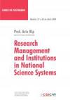 Curso de Postgrado: "Research management and institutions in national science systems"