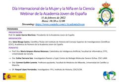 Webinar de la Academia Joven de España. Día Internacional de la Mujer y la Niña en la Ciencia