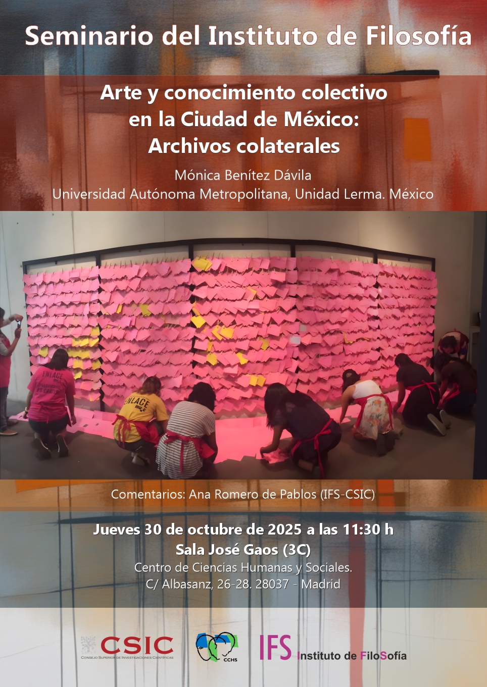 Seminario del Instituto de Filosofía: "Arte y conocimiento colectivo en la Ciudad de México: Archivos colaterales"