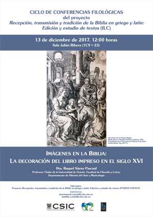 Ciclo de Conferencias Filológicas "Imágenes en la Biblia: La Decoración del Libro Impreso en el Siglo XVI"