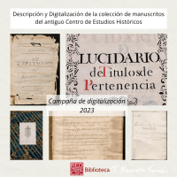 Se avanza en la descripción y digitalización de la colección de manuscritos del antiguo Centro de Estudios Históricos