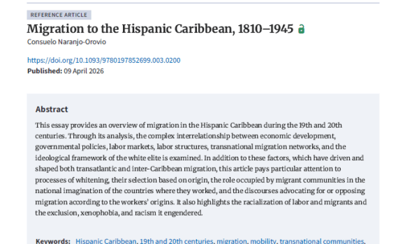 Migration to the Hispanic Caribbean, 1810-1945 