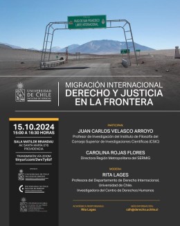 Conferencia "Migración internacional, Derecho y Justicia en la frontera"