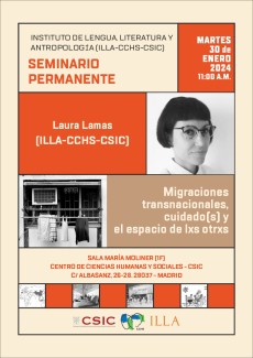 Seminario permanente del ILLA: "Migraciones transnacionales, cuidado(s) y el espacio de lxs otrxs" Seminario permanente del ILLA: "Migraciones transnacionales, cuidado(s) y el espacio de lxs otrxs"
