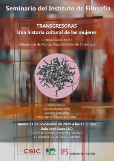 Seminario del Instituto de Filosofía: "TRANSGRESORAS. Una historia cultural de las mujeres"