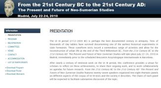 International Conference "From the 21st Century BC to the 21st Century AD: The Present and Future of Neo-Sumerian Studies"