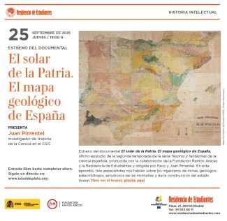 Estreno del documental "El solar de la Patria. Mapa geológico de España" Estreno del documental "El solar de la Patria. Mapa geológico de España"
