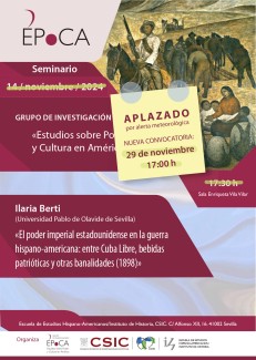 Seminario ÉPoCA: «El poder imperial estadounidense en la guerra hispano-americana: entre Cuba Libre, bebidas patrióticas y otras banalidades (1898)»