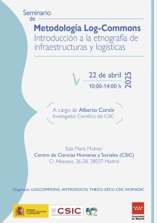 Seminario de Metodología Log-Commons. Introducción a la etnografía de infraestructuras y logísticas Seminario de Metodología Log-Commons. Introducción a la etnografía de infraestructuras y logísticas