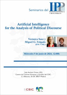 Seminarios del IPP: "Artificial Intelligence for the Analysis of Political Discourse"