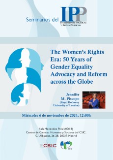 Seminario del IPP: "The Women’s Rights Era: 50 Years of Gender Equality Advocacy and Reform across the Globe"