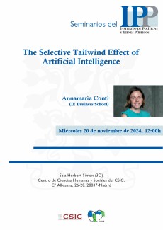 Seminario del IPP: "The Selective Tailwind Effect of Artificial Intelligence"