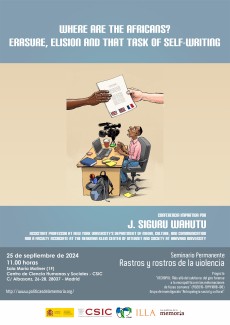 Seminario permanente Rastros y rostros de la violencia: "Where are the Africans?  Erasure, Elision and that Task of Self-Writing"