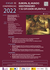 Cartel del ciclo de conferencias Ciclo de conferencias 2022 «Europa, el mundo mediterráneo y su difusión atlántica»