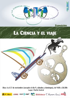 Cartel de la exposición XVII Semana de la Ciencia 2017: Exposición "La ciencia y el viaje"