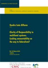 Cartel del seminario Seminario CIP: "Clarity of Responsibility in multilevel systems. Leaking accountability on the way to federalism?"