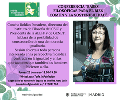 Conferencia "Bases filosóficas para el bien común y la sostenibilidad" Conferencia "Bases filosóficas para el bien común y la sostenibilidad"