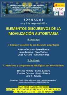 Jornadas "Elementos discursivos de la movilización autoritaria"