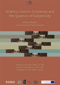 Seminario CORPI: "Américo Castro's Conversos and the Question of Subjectivity"