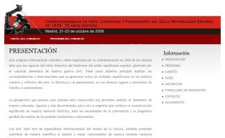 Correspondencias en Arte, Literatura y Pensamiento del Exilio Republicano Español de 1039. 70 años después Correspondencias en Arte, Literatura y Pensamiento del Exilio Republicano Español de 1039. 70 años después