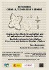 Cartel del seminario Seminario 'Ciencia, Tecnología y Género': "Reproductive Work, Organization and Infrastructures of Gamete Donation: Bodily Detachments, Substitution Processes, and Gendered Division of Labour"