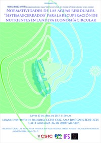 Seminario CTG: "Normatividades de las aguas residuales. "Sistemas cerrados", para la recuperación de nutrientes en la nueva economía circular"