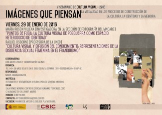 V Seminario de Cultura Visual 2016 «'Imágenes que piensan'. La visualidad en los procesos de construcción de la cultura, la identidad y la memoria»