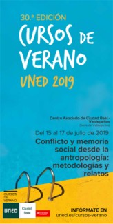 Cartel del curso Curso de verano UNED: "Conflicto y memoria social desde la antropología: metodologías y relatos"