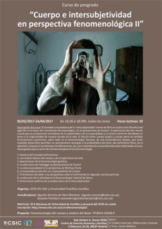 Curso de posgrado “Cuerpo e intersubjetividad en perspectiva fenomenológica II"