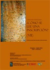 Cartel del curso Curso de posgrado "¿Cómo se lee una inscripción? (VII)"