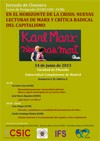 Cartel de la jornada de clausura Jornada de Clausura del curso de postgrado "En el horizonte de la crisis: nuevas lecturas de Marx y crítica radical del capitalismo"