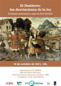 Cartel del seminario Seminario "El Destierro: las desviaciones de la ley"