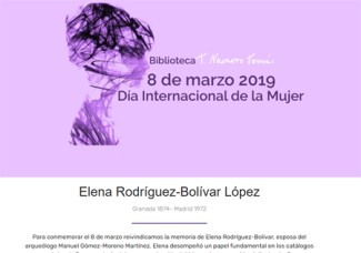 Día Internacional de la Mujer 2019. Elena Rodríguez-Bolívar López