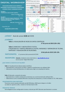 Cartel del taller Digital Workshop "Marcado y anotaciones de textos"