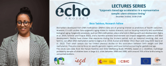 Ciclo de Seminarios ERC-Advanced ECHO: "Epigenetic-based age acceleration in a representative sample: utero stressors timing" Ciclo de Seminarios ERC-Advanced ECHO: "Epigenetic-based age acceleration in a representative sample: utero stressors timing"