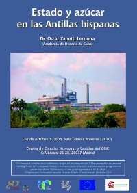 Conferencia: "Estado y azúcar en las Antillas hispanas"