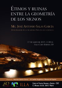 Conferencia "Étimos y ruinas entre la geometría de los signos"