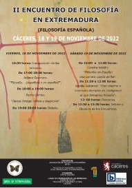 Cartel del encuentro II Encuentro de Filosofía en Extremadura