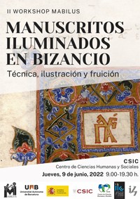 Cartel del workshop II Workshop MABILUS Manuscritos iluminados en Bizancio