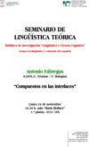 Cartel del seminario Seminario de Lingüística Teórica LyCC: “Compuestos en las interfaces”