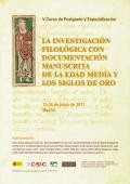 Curso de Postgrado y Especialización "La Investigación Filológica con Documentación Manuscrita de la Edad Media y los Siglos de Oro"