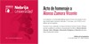 Cartel del homenaje Acto de Homenaje a Alonso Zamora Vicente