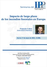 Seminarios del IPP: “Impacto de largo plazo de los incendios forestales en Europa”