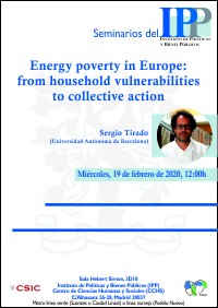 Seminario IPP: "Energy poverty in Europe: from household vulnerabilities to collective action"