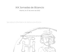 XIX Jornadas de Bizancio